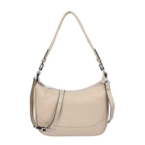 Kitchener Women's Leather  Organiser Hobo Style Shoulder Bag Taupe