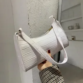 Lady Glams Retro Alligator Pattern Small Handbags | High Quality PU Leather Clutch Totes Bag | Fashion Shoulder Bag