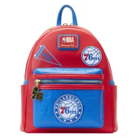 Loungefly x NBA Philadelphia 76ers Patch Icons Mini Backpack