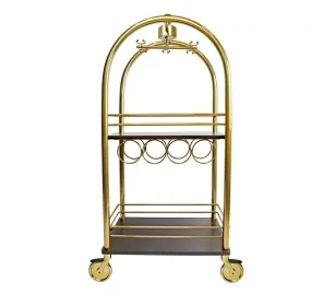 Luggage Bar Cart Large Gold