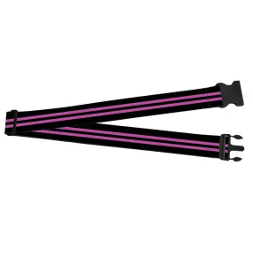Luggage Strap - 2.0" - Stripe Black/Pink