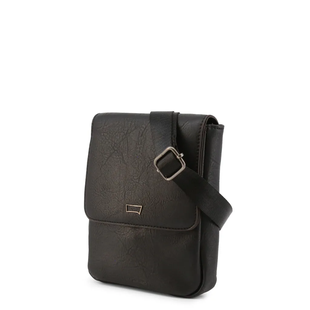 Modern Men's Metallic Fastening Crossbody Bag