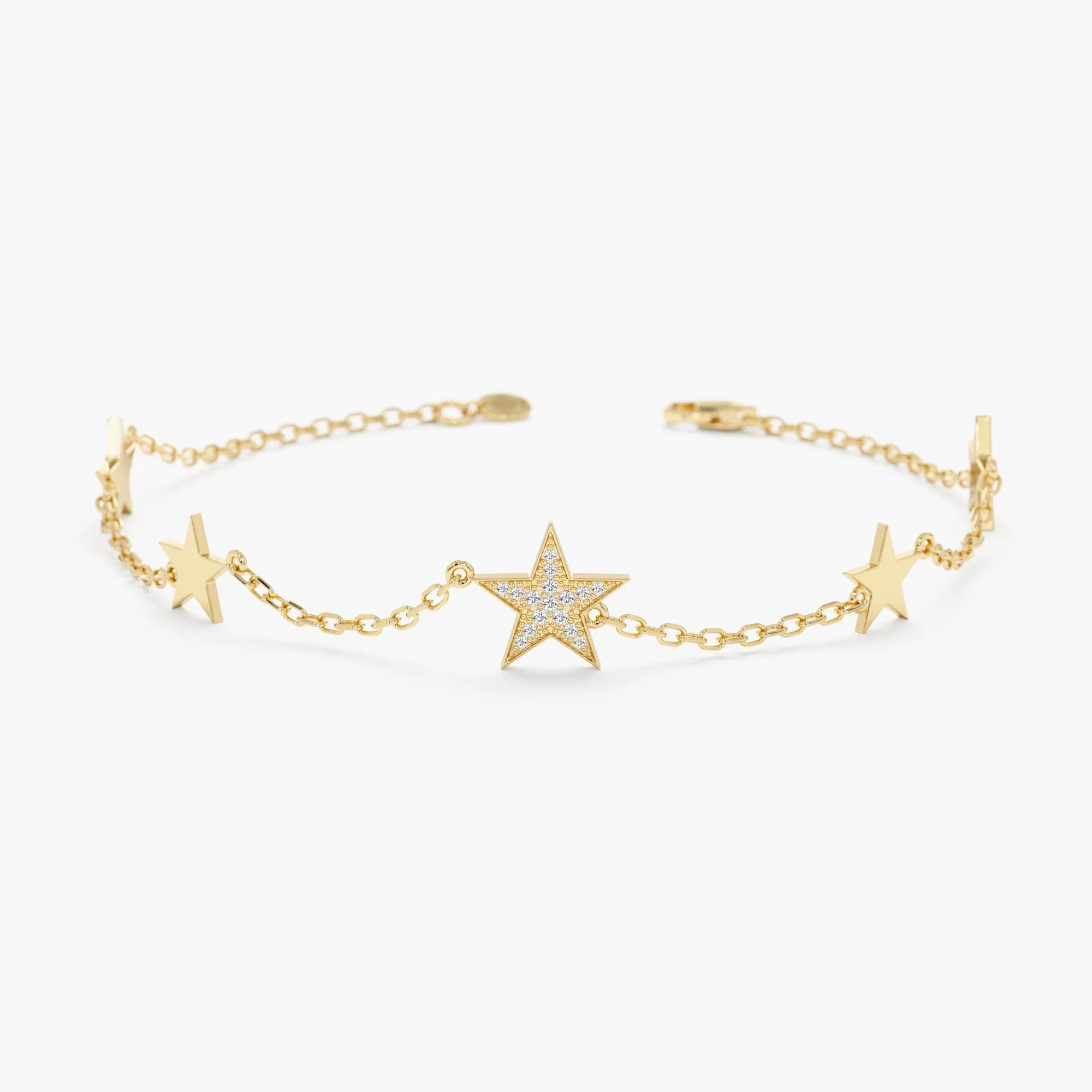 Multi Star Natural Diamond Bracelet, Ilse