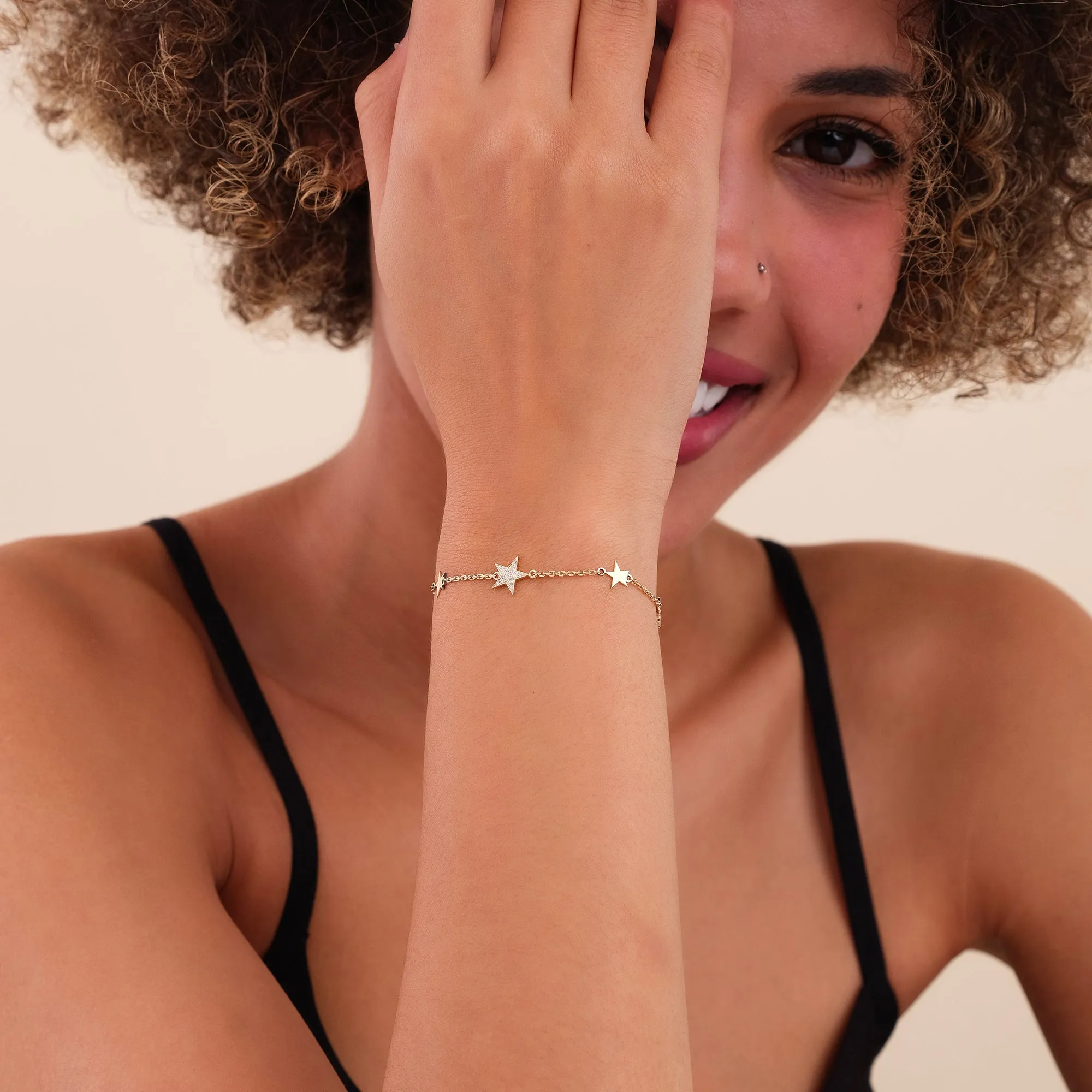 Multi Star Natural Diamond Bracelet, Ilse