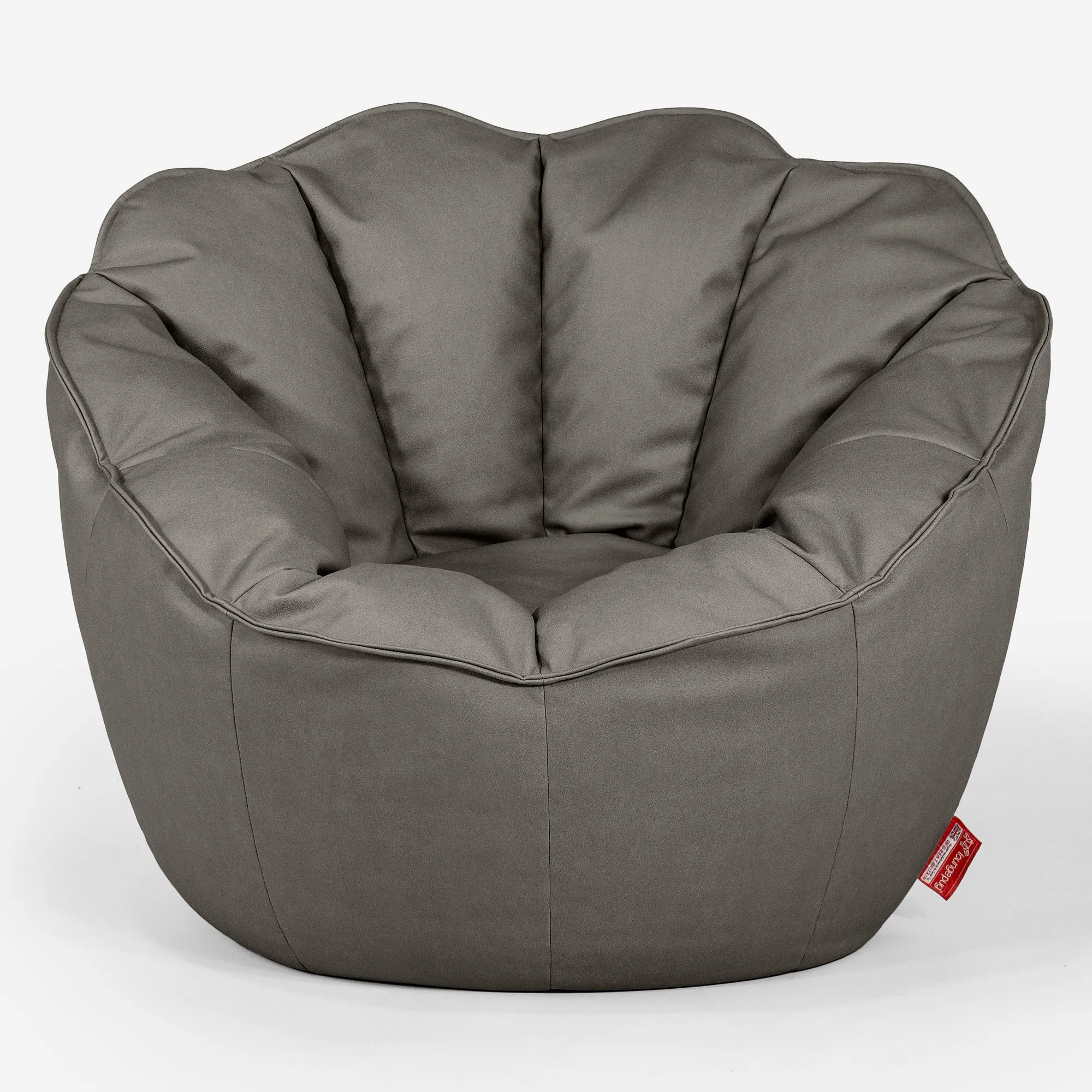 Natalia Sacco Bean Bag Chair - Vegan Leather Grey