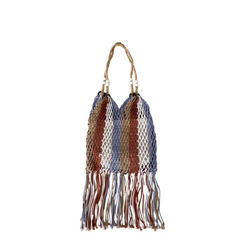 Ocean Breeze Woven Tote - Stylish Beach Bag