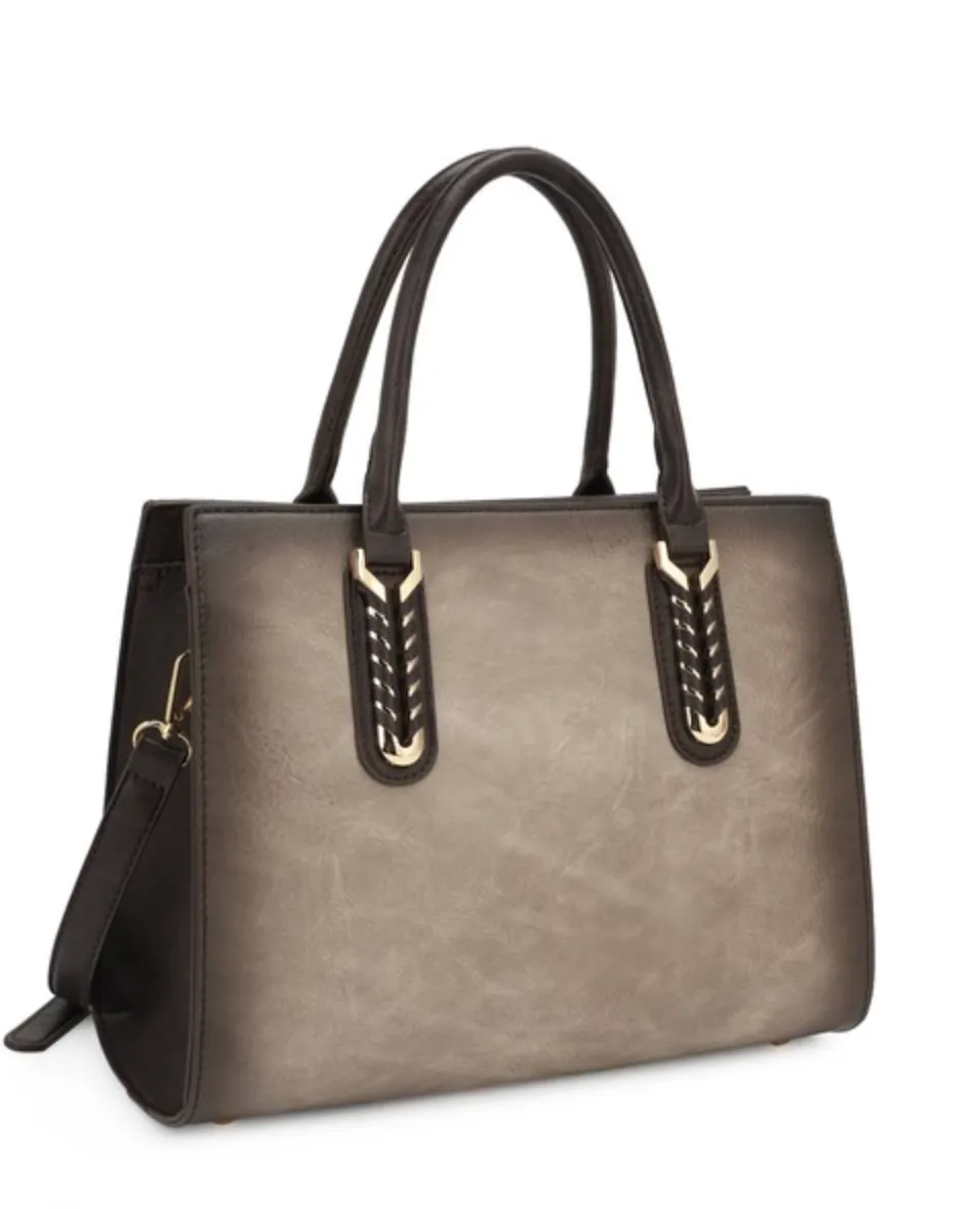 Ombre Distressed Satchel - Vintage Charm, Modern Versatility