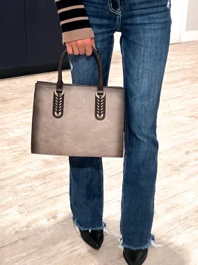Ombre Distressed Satchel - Vintage Charm, Modern Versatility