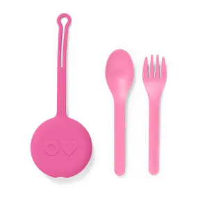OmieBox 2 - Fork/Spoon/Pod Set Bubble Pink