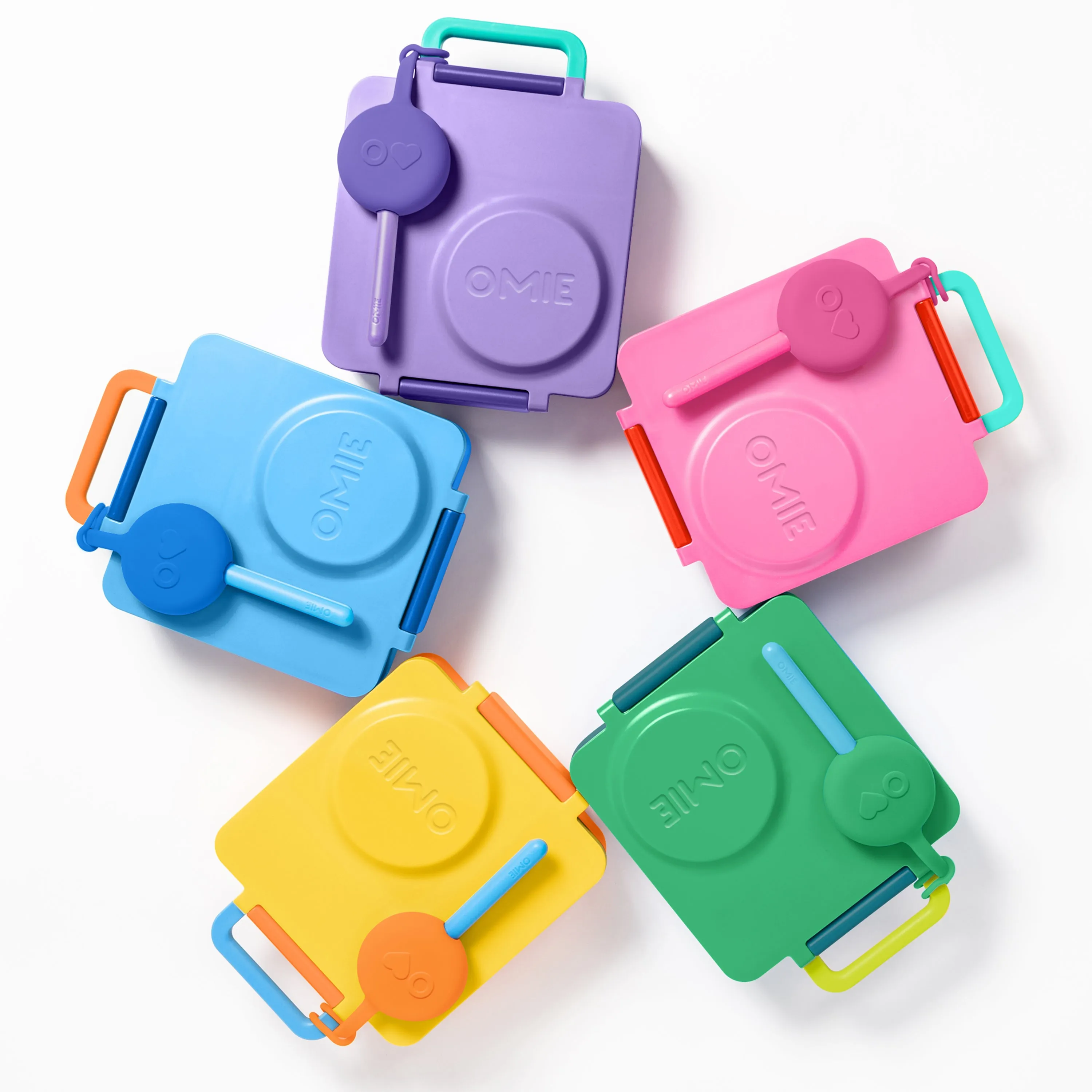 OmieBox 2 - Fork/Spoon/Pod Set Bubble Pink