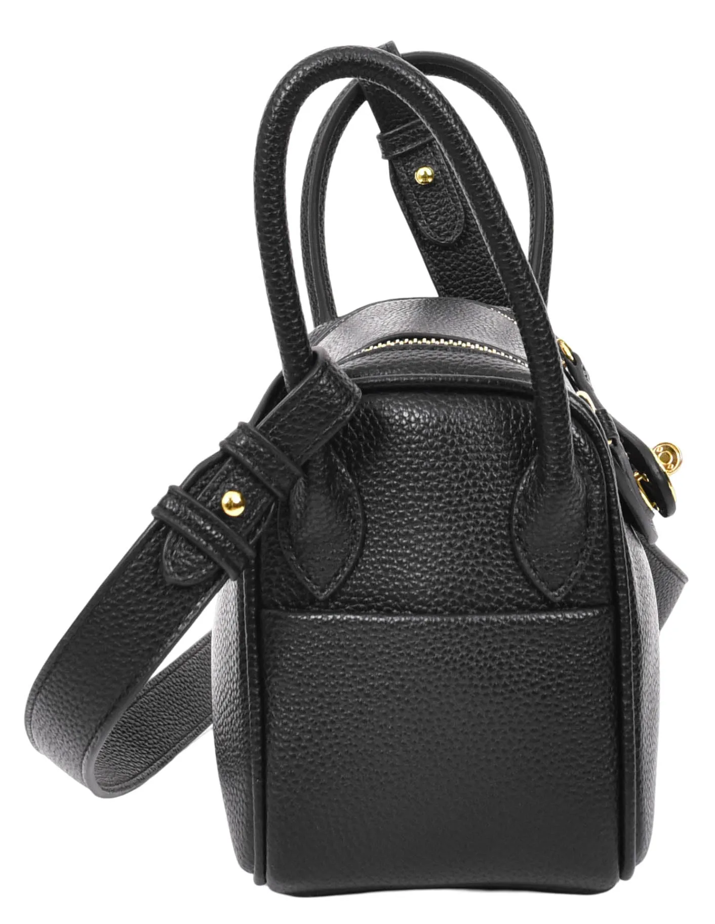 Regina Women's Faux Leather Mini Shoulder Strap Bag Black