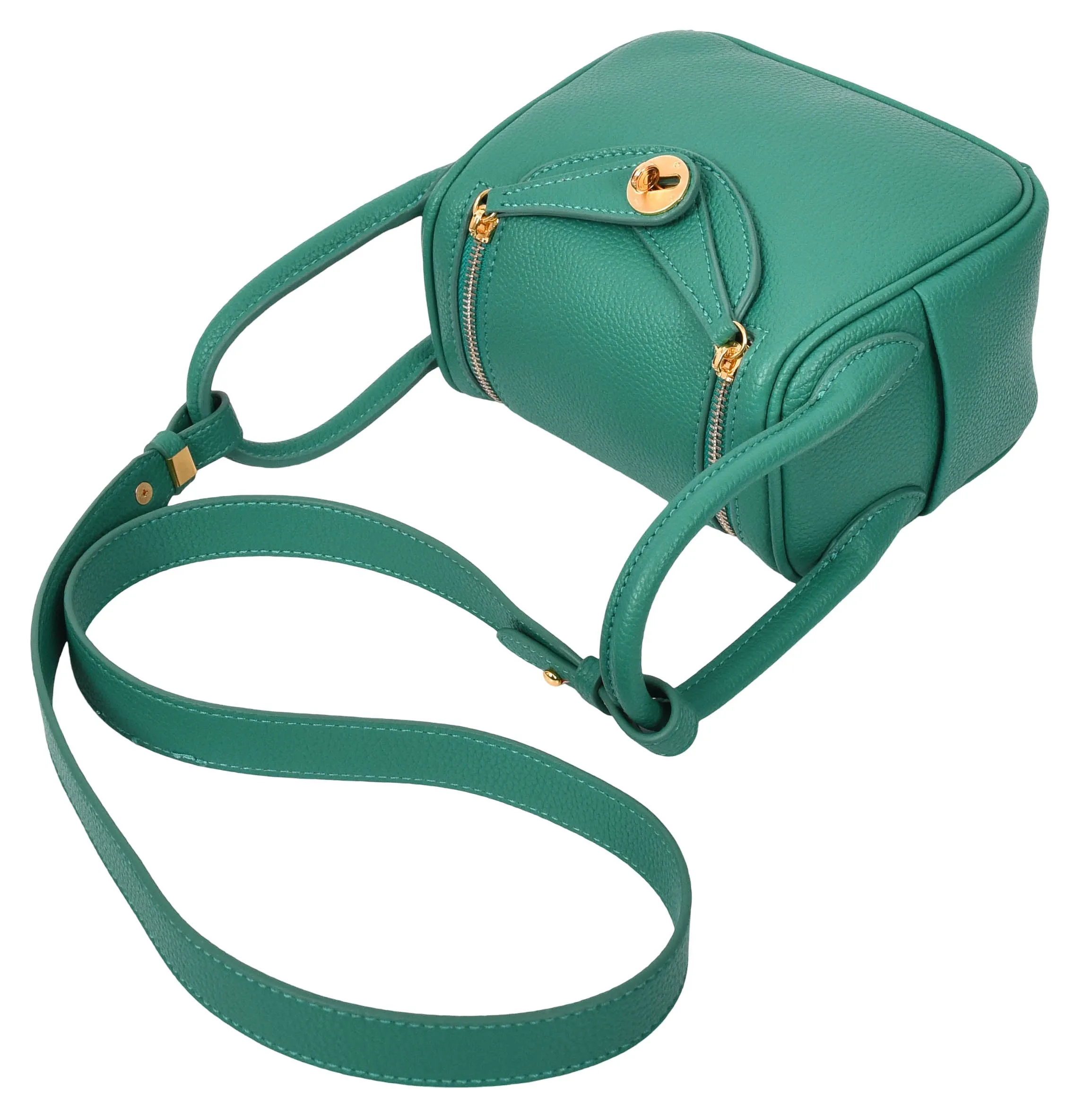 Regina Women's Faux Leather Mini Shoulder Strap Bag Green