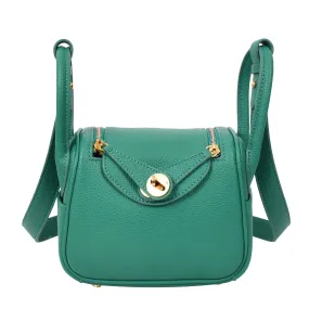 Regina Women's Faux Leather Mini Shoulder Strap Bag Green