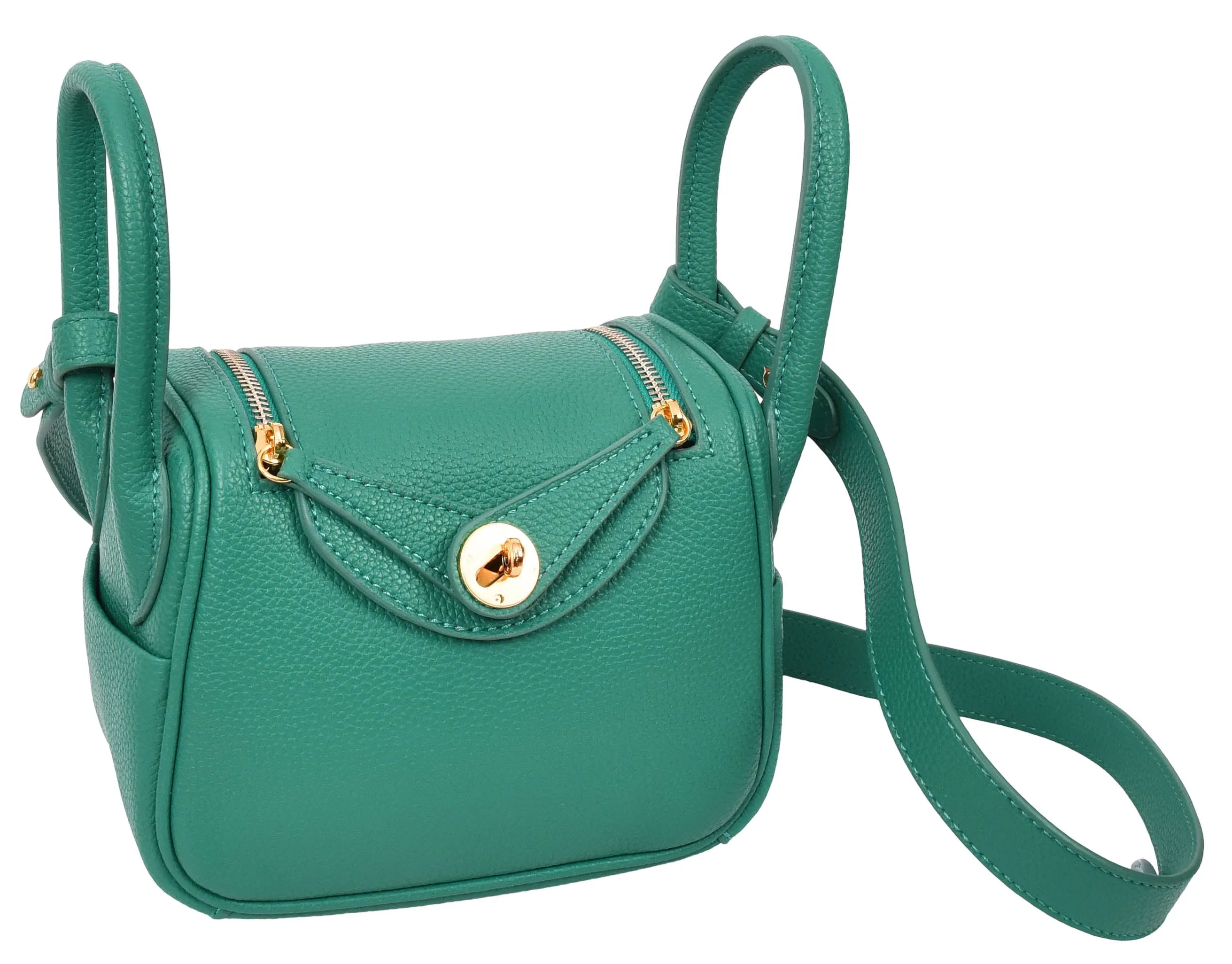 Regina Women's Faux Leather Mini Shoulder Strap Bag Green