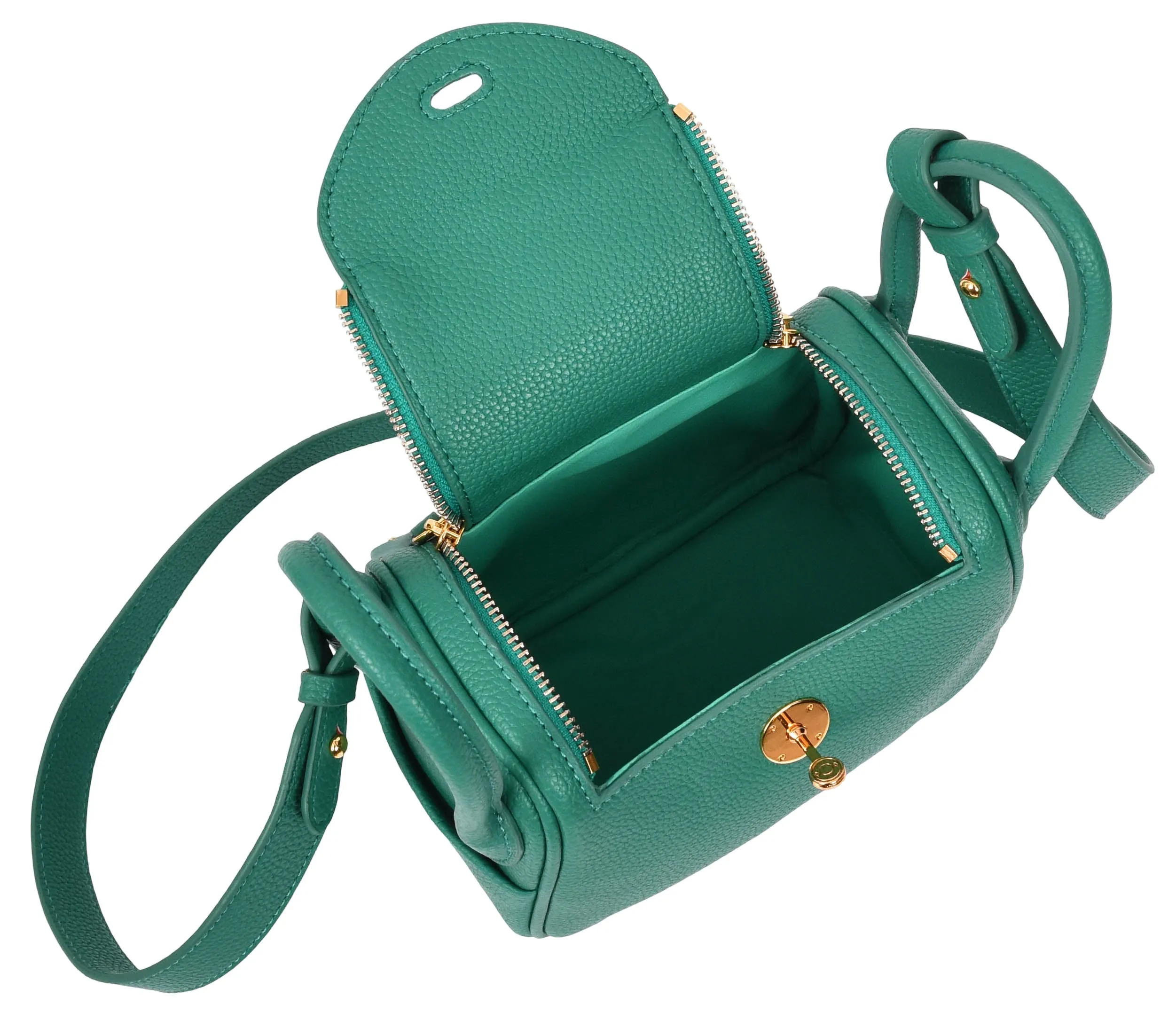 Regina Women's Faux Leather Mini Shoulder Strap Bag Green