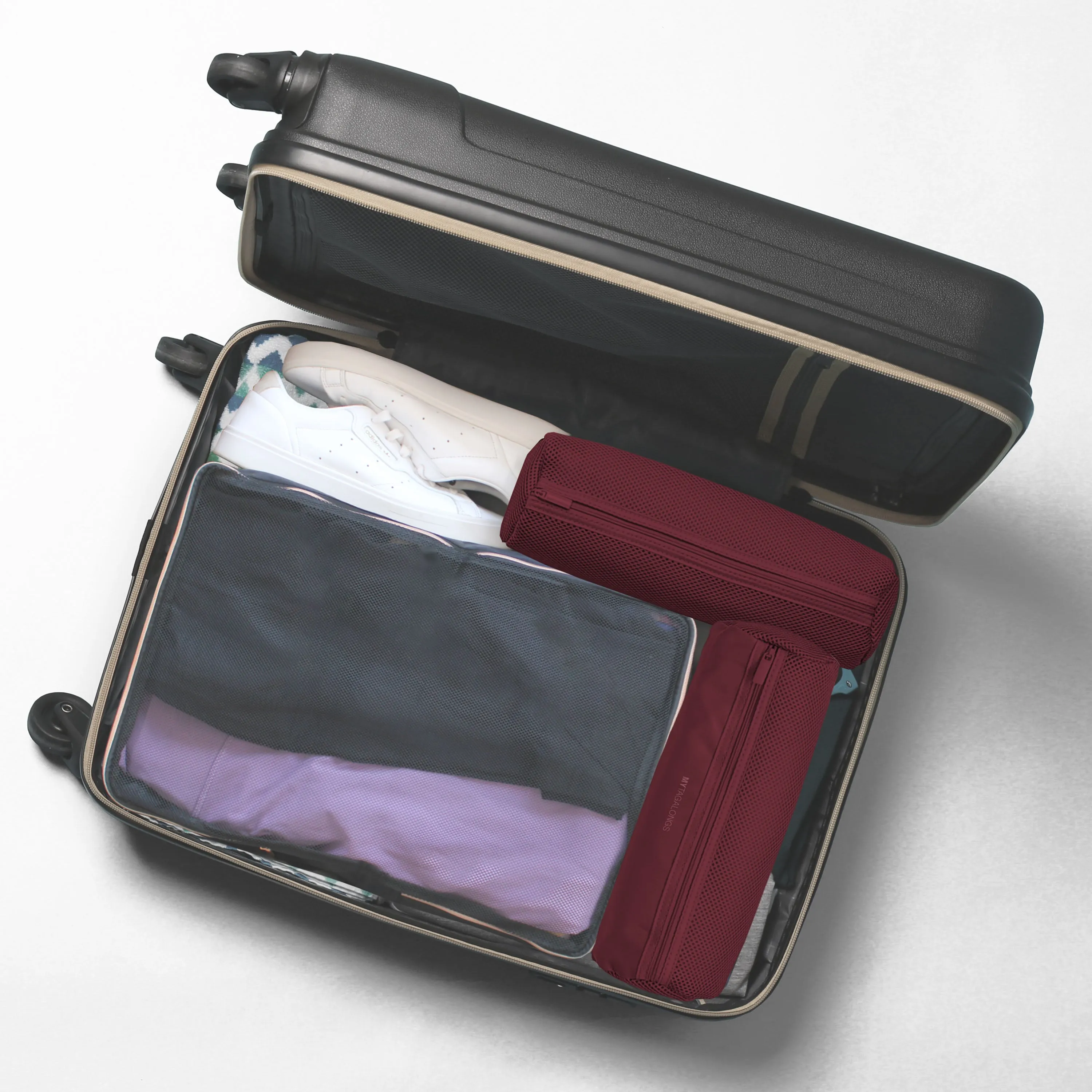 SET OF 2 SUITCASE MAXIMIZERS-ORCHID