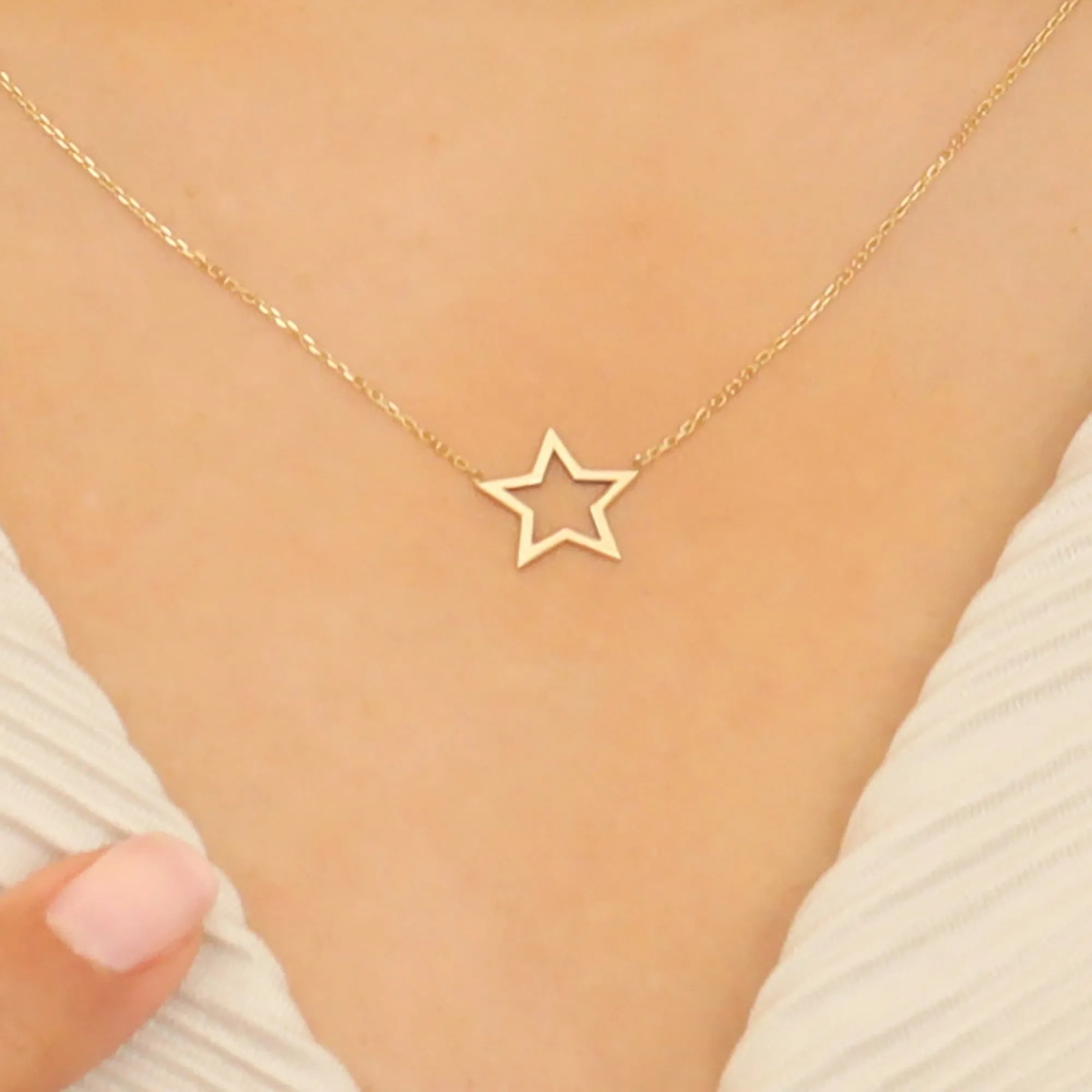 Star Cut Out Necklace, Skylar