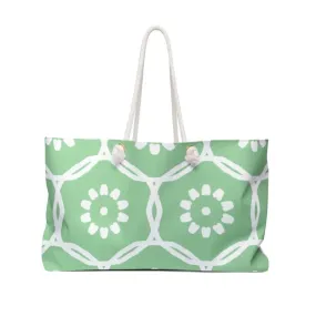 Stylish Polyester Weekender Bag with Geometric Pattern
