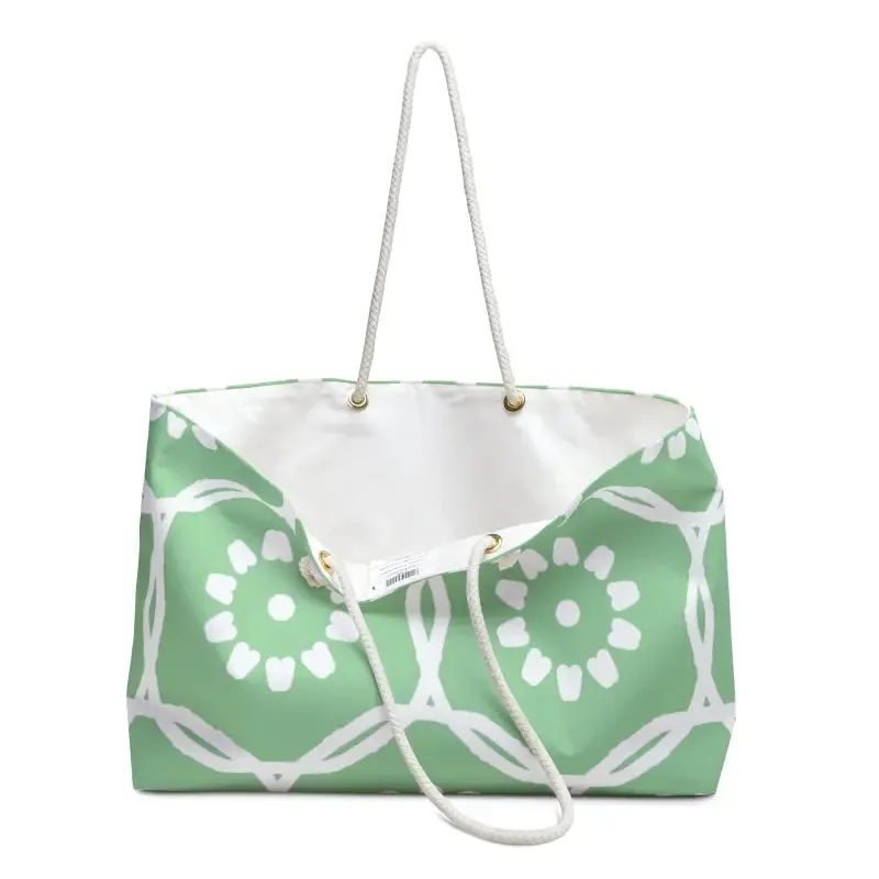 Stylish Polyester Weekender Bag with Geometric Pattern