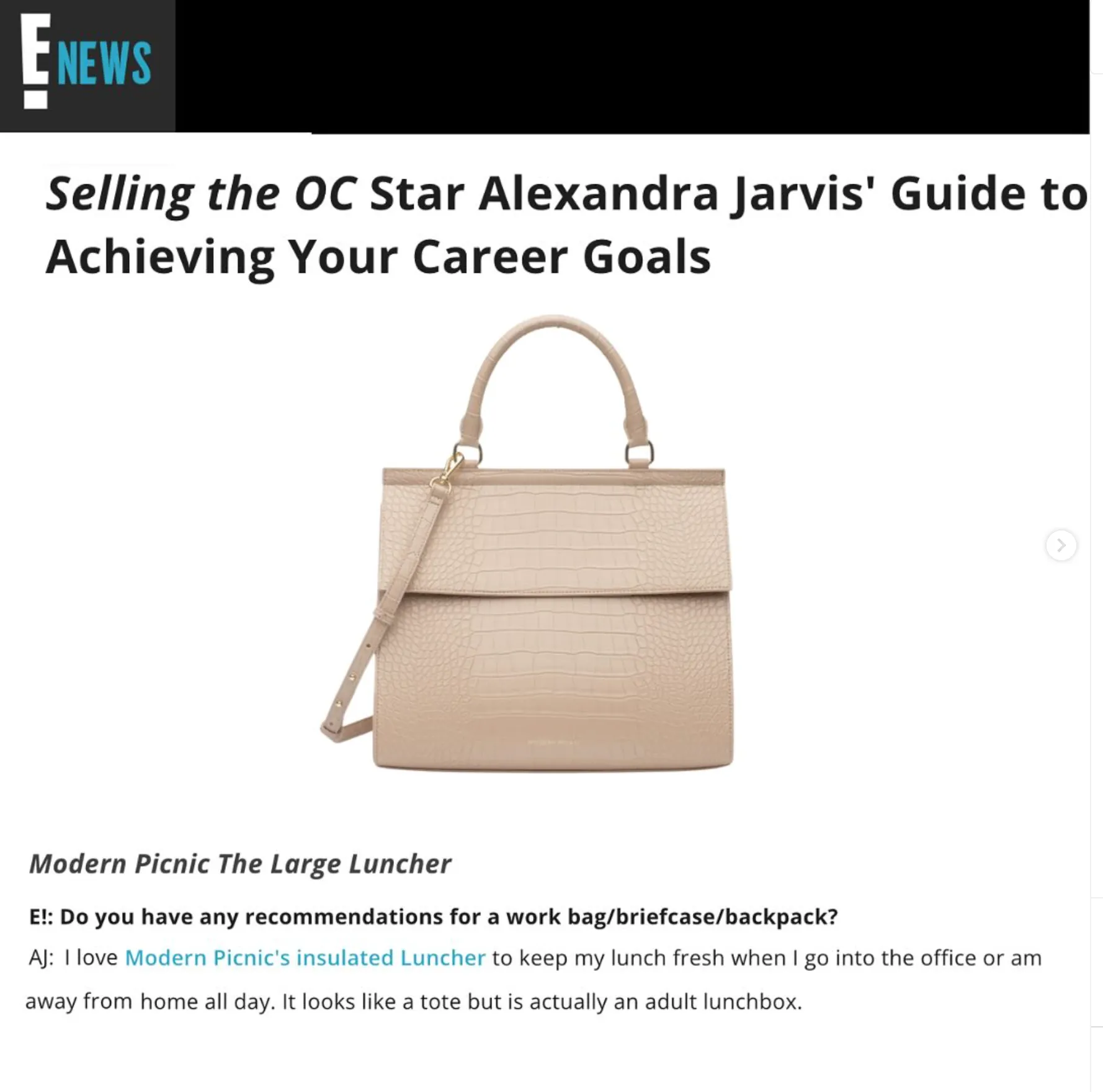 The Large Luncher - Cream | Designer Lunch Bags & Totes