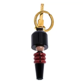 Trendy Inspired Burberry Black And Red Royal Guard Gold Tone Bag Charm