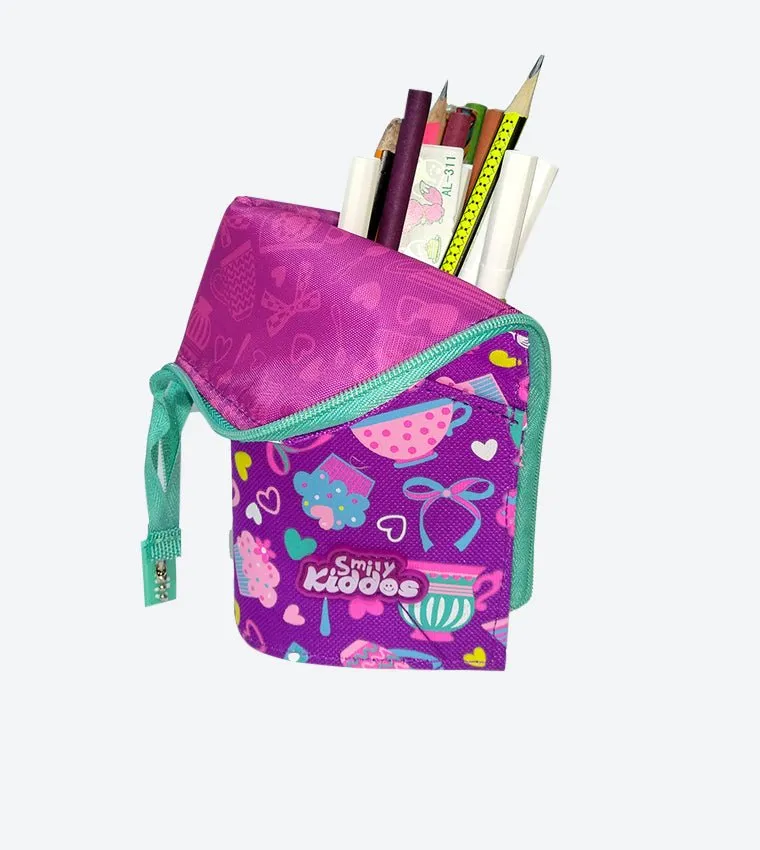 Trendy Pen Holder Case - Purple by Smily Kiddos
