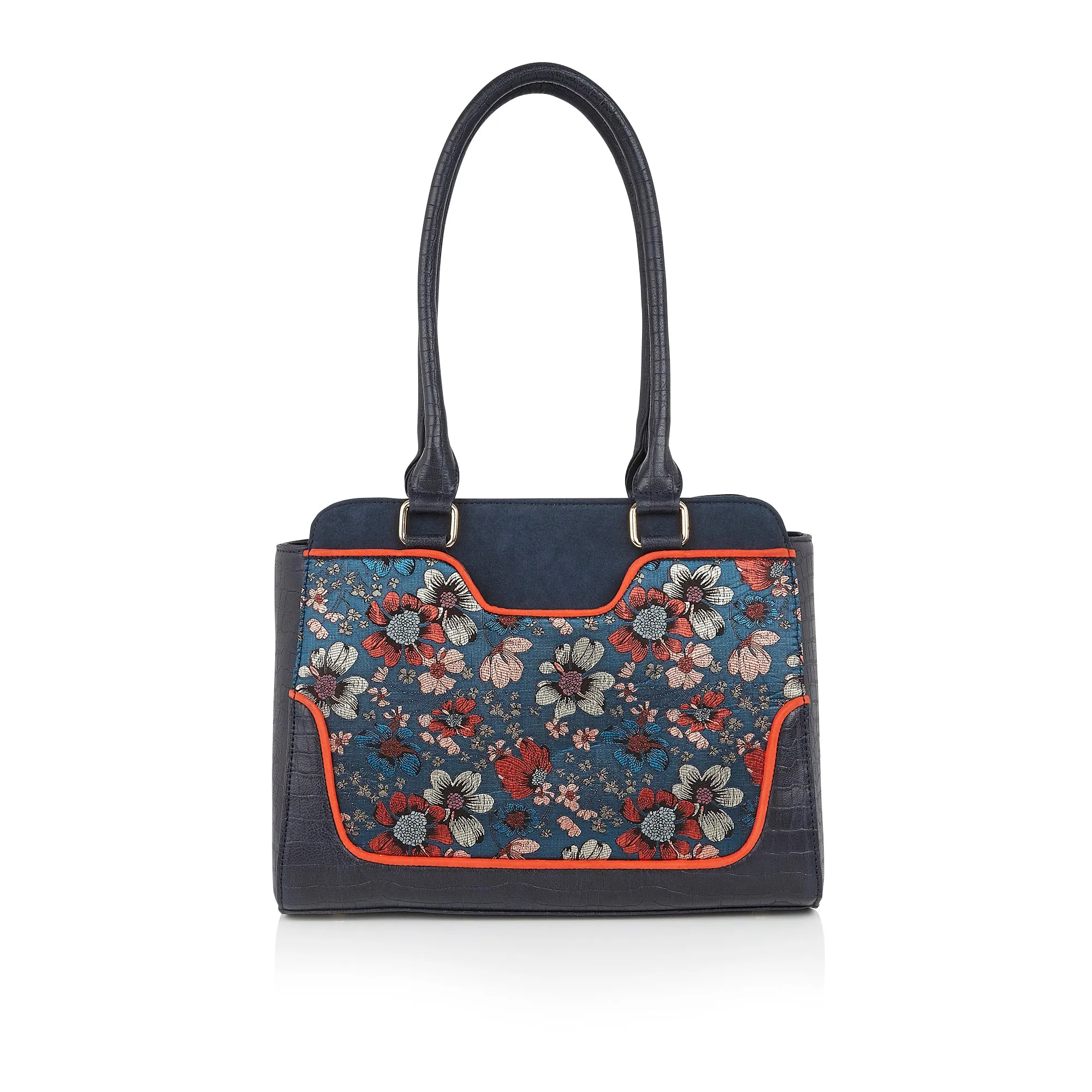 Tunis Cyan Blue Large Shopper Bag (Matches Daisy Booties) by Ruby Shoo