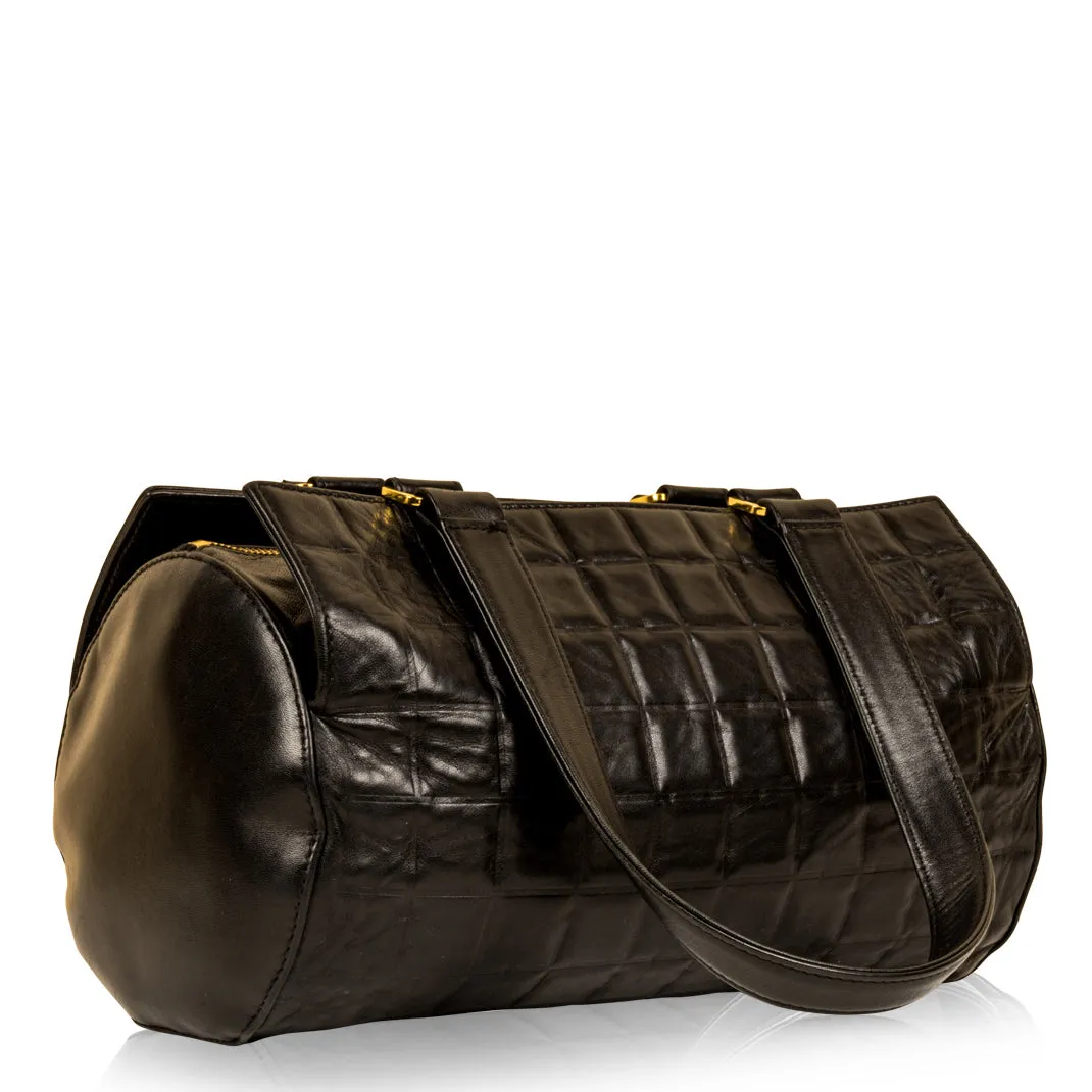 Vintage Quilted Bowler Tote