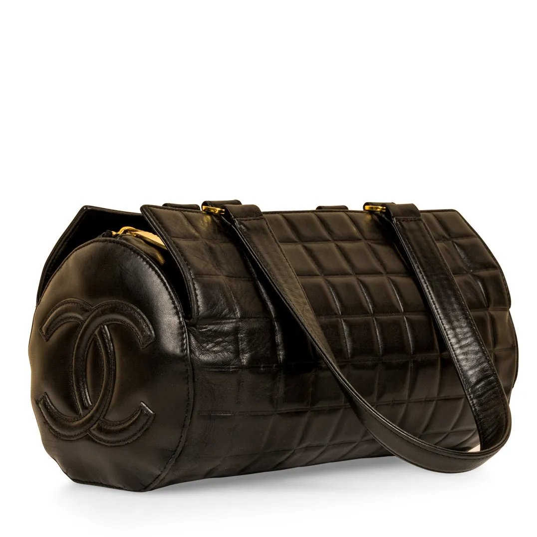 Vintage Quilted Bowler Tote