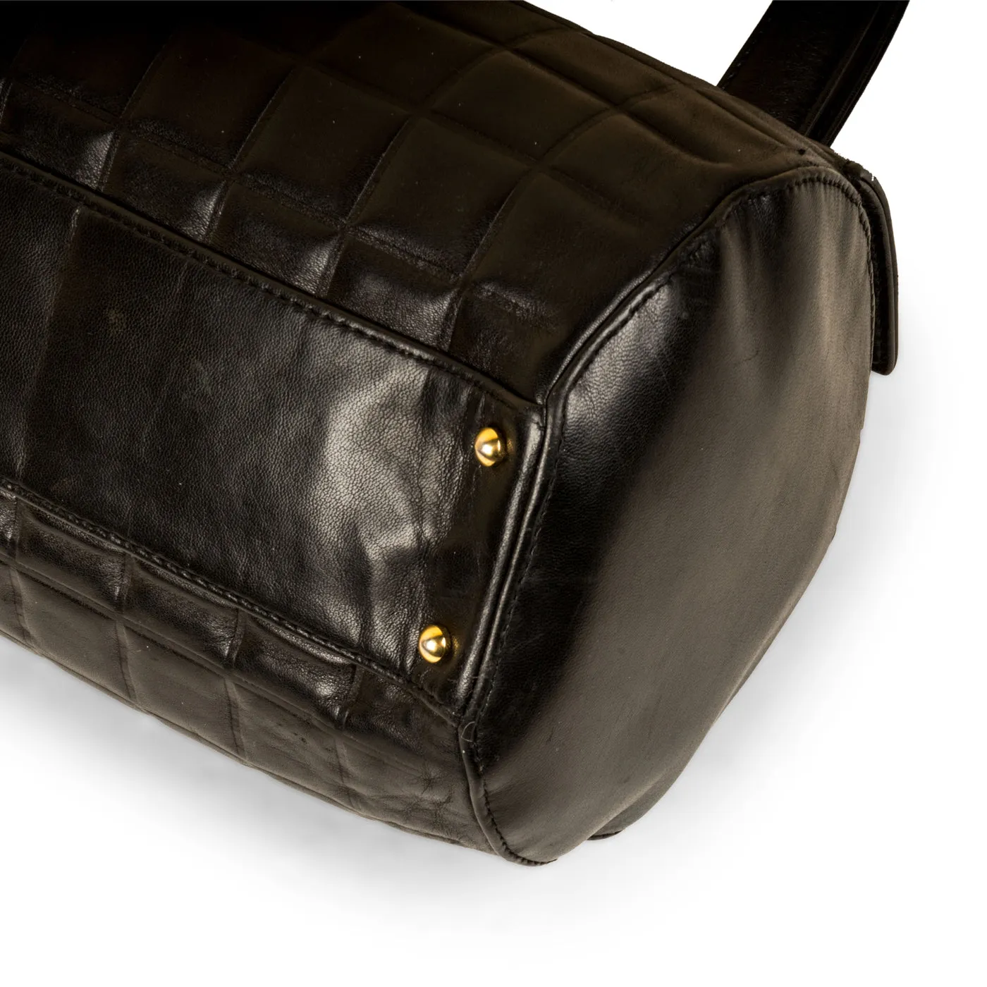 Vintage Quilted Bowler Tote