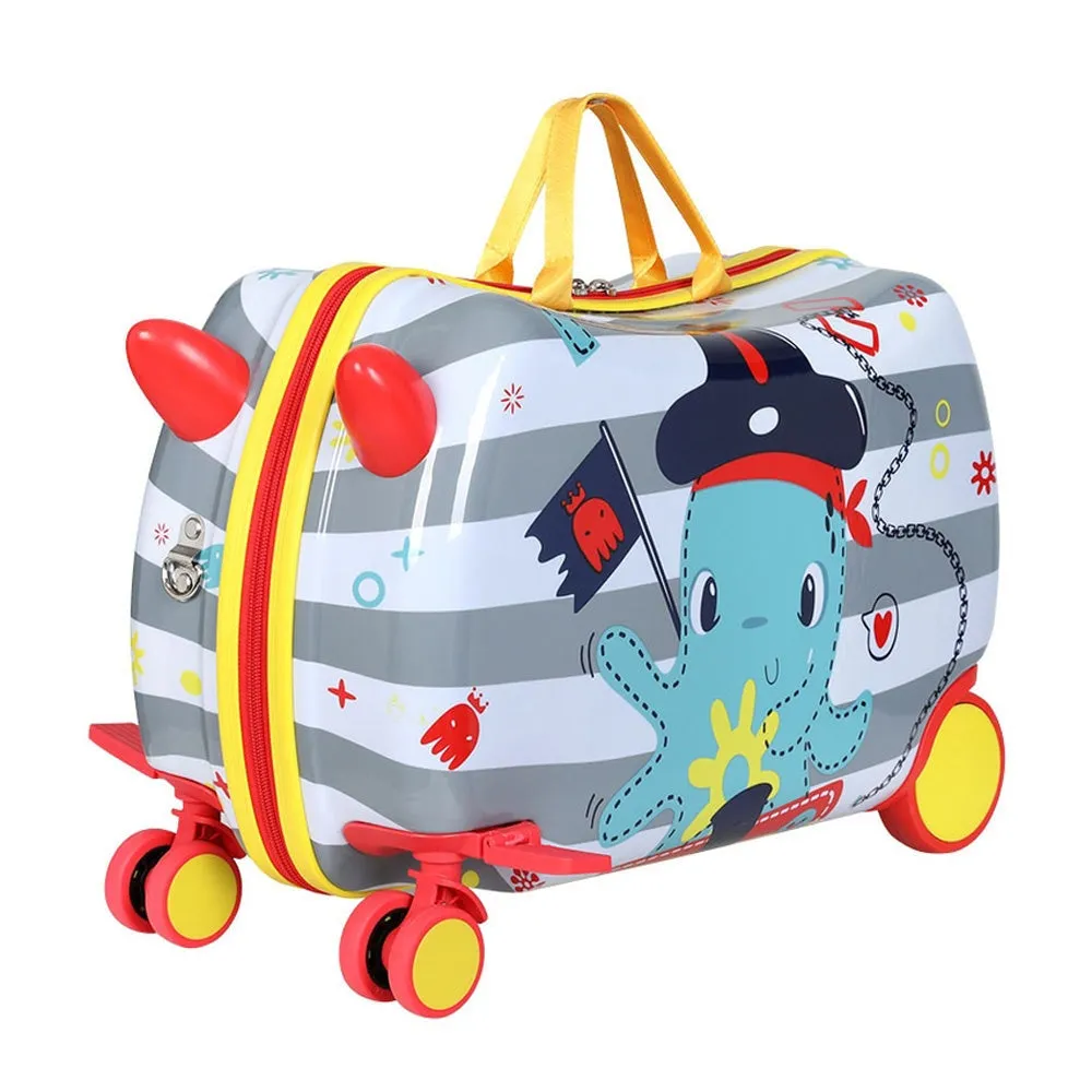 Wanderlite 17 Kids Ride On Luggage Children Suitcase Trolley Travel Octopus"
