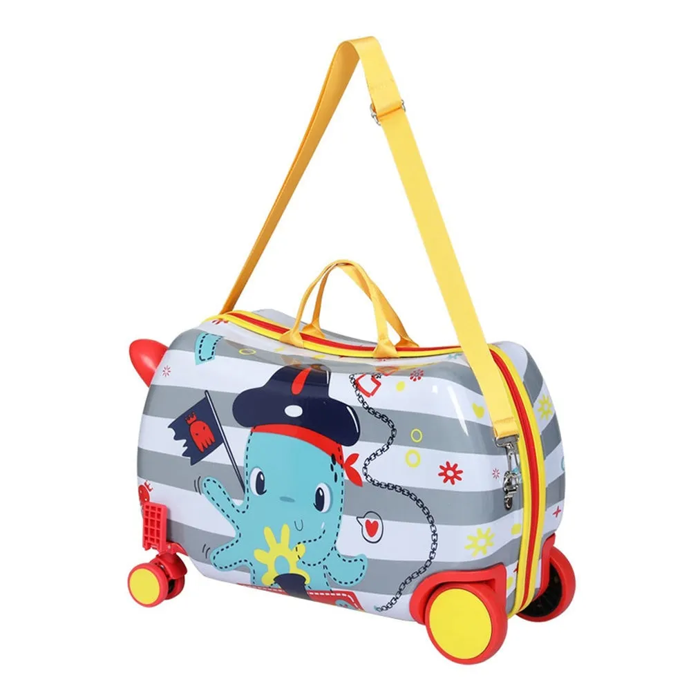 Wanderlite 17 Kids Ride On Luggage Children Suitcase Trolley Travel Octopus"