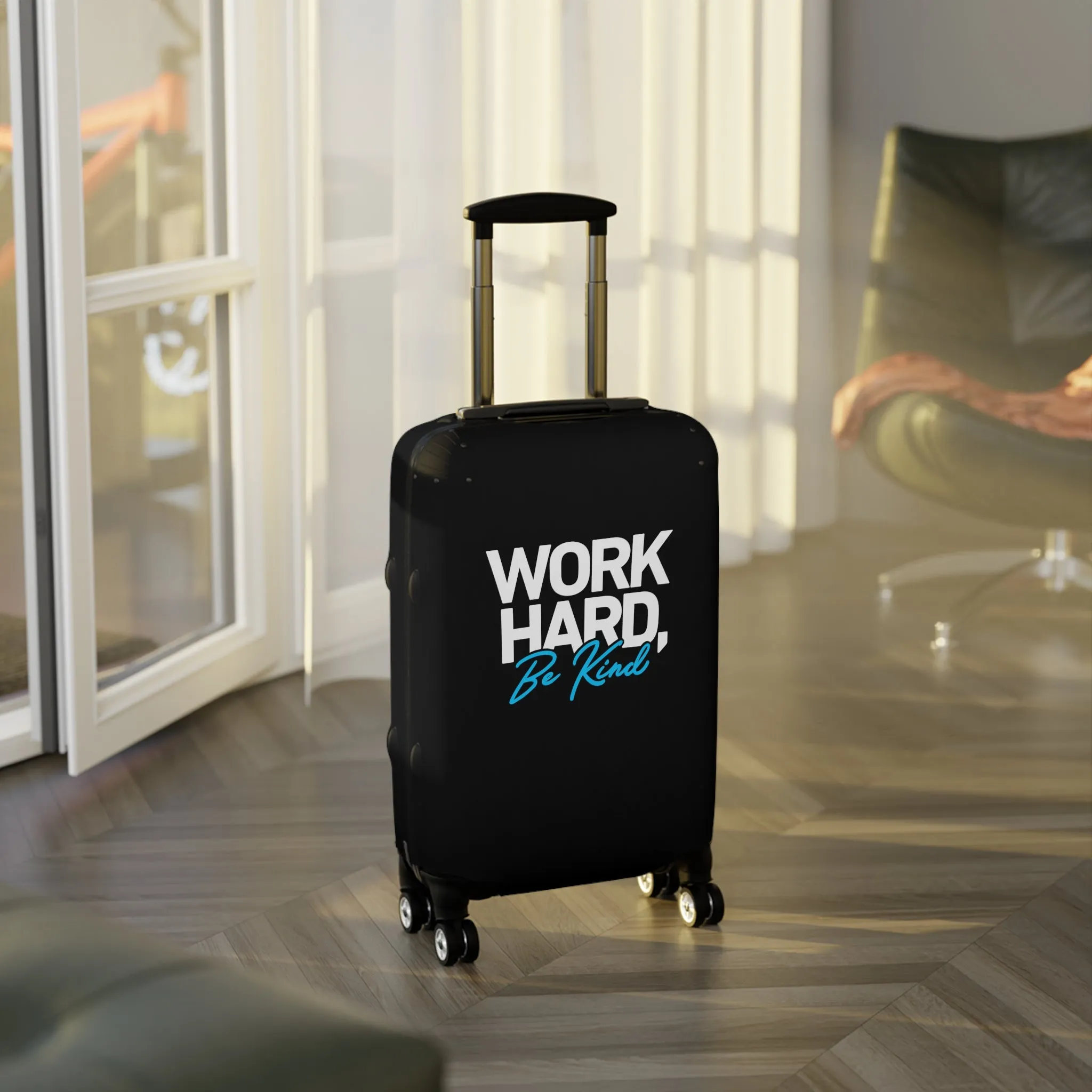Work Hard Be Kind  Luggage Cover in 3 Sizes