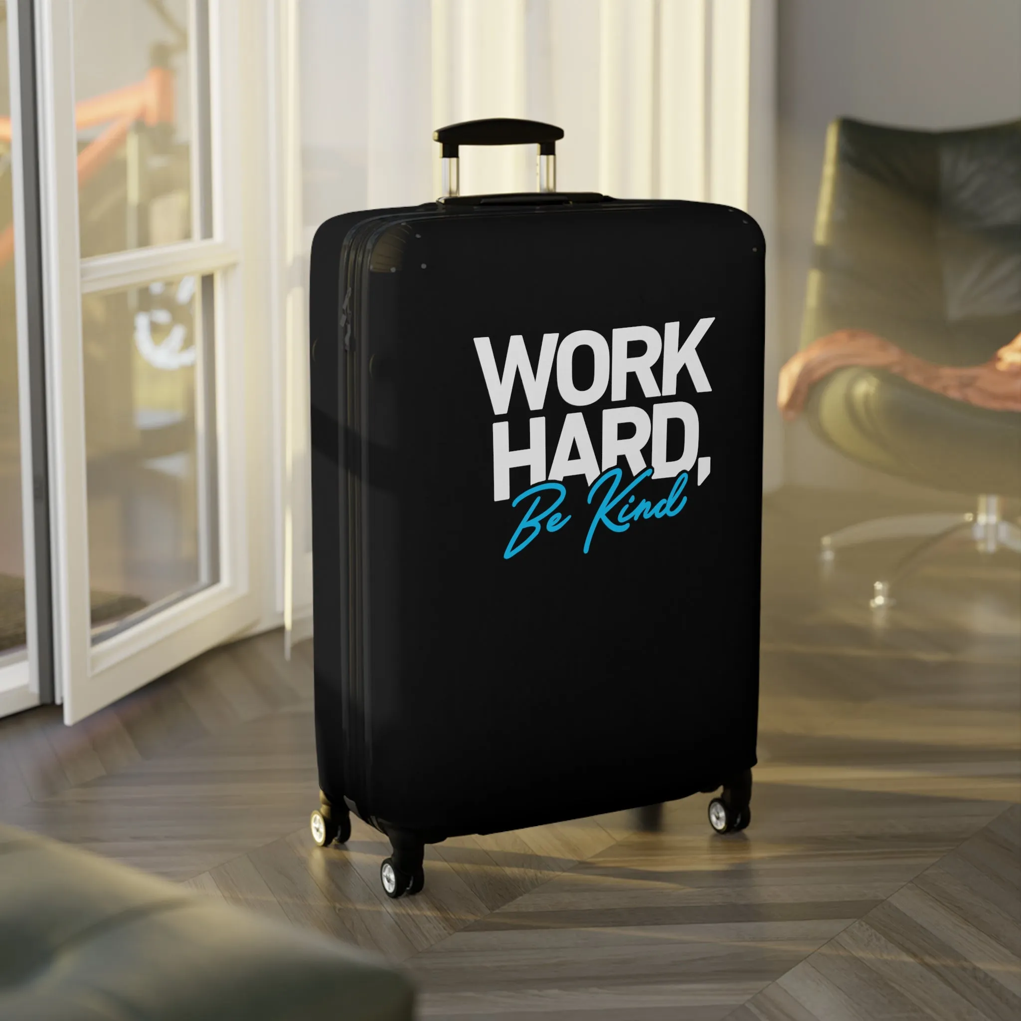 Work Hard Be Kind  Luggage Cover in 3 Sizes